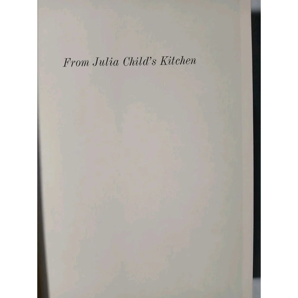 FROM JULIA CHILD'S KITCHEN‎ BY JULIA CHILD 1982 Book Vintage recipe
